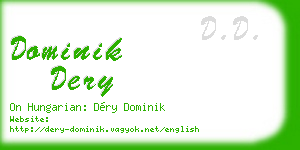 dominik dery business card