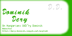 dominik dery business card